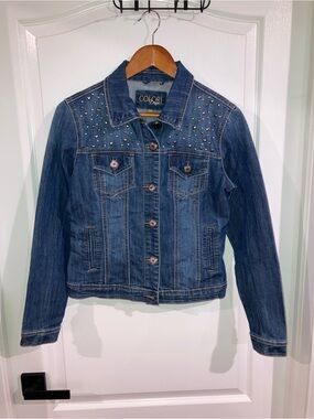 Colori Blue Studded Jean Jacket - size S
